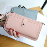 Women's PU Leather Long Wallet Multi-card Clutch Purse