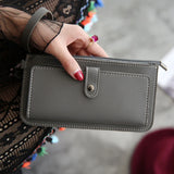 Women's PU Leather Long Wallet Multi-card Clutch Purse