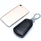 Leather Car Key Holders Housekeeper Retro Home Keychain Case