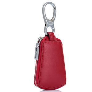 Leather Car Key Holders Housekeeper Retro Home Keychain Case