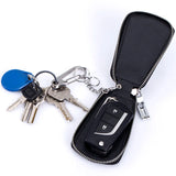 Leather Car Key Holders Housekeeper Retro Home Keychain Case