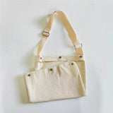 Foldable Double Human Heart Bag Canvas Backpacks