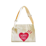 Foldable Double Human Heart Bag Canvas Backpacks