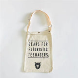 Foldable Double Human Heart Bag Canvas Backpacks