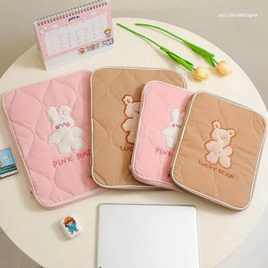 Cartoon Pattern Embroidery Laptop Sleeve 13in 11in Tablet Case Bag
