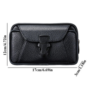 Men's Leather Belt Bag Business Style Wallet Case