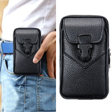 Men's Leather Belt Bag Business Style Wallet Case