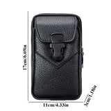 Men's Leather Belt Bag Business Style Wallet Case
