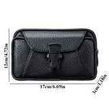 Men's Leather Belt Bag Business Style Wallet Case