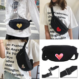 Love Pattern Printing Men Waist Bag Outdoor Sports Shoulder Bag Cycling Bag