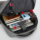Waterproof Business Laptop Backpack with USB Charging