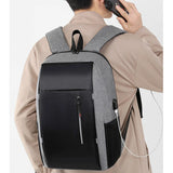Waterproof Men's Backpack with USB Port for School and Work