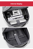 Waterproof Backpack Large Capacity USB Charging School Bag Pack Men