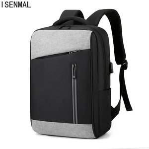 Waterproof Backpack Large Capacity USB Charging School Bag Pack Men