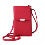 Mini PU Leather Shoulder Bag Mobile Wallet Messenger Bag