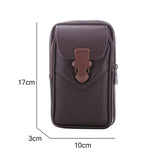 Men's Multifunctional PU Leather Belt Bag - Business Style Wallet Case