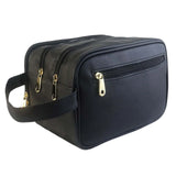 Waterproof Men's PU Leather Toiletry Bag Organizer