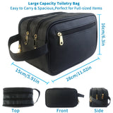 Waterproof Men's PU Leather Toiletry Bag Organizer