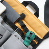 Canvas Waist Tool Bag Multi-pocket Electrician Toolkit Pouch
