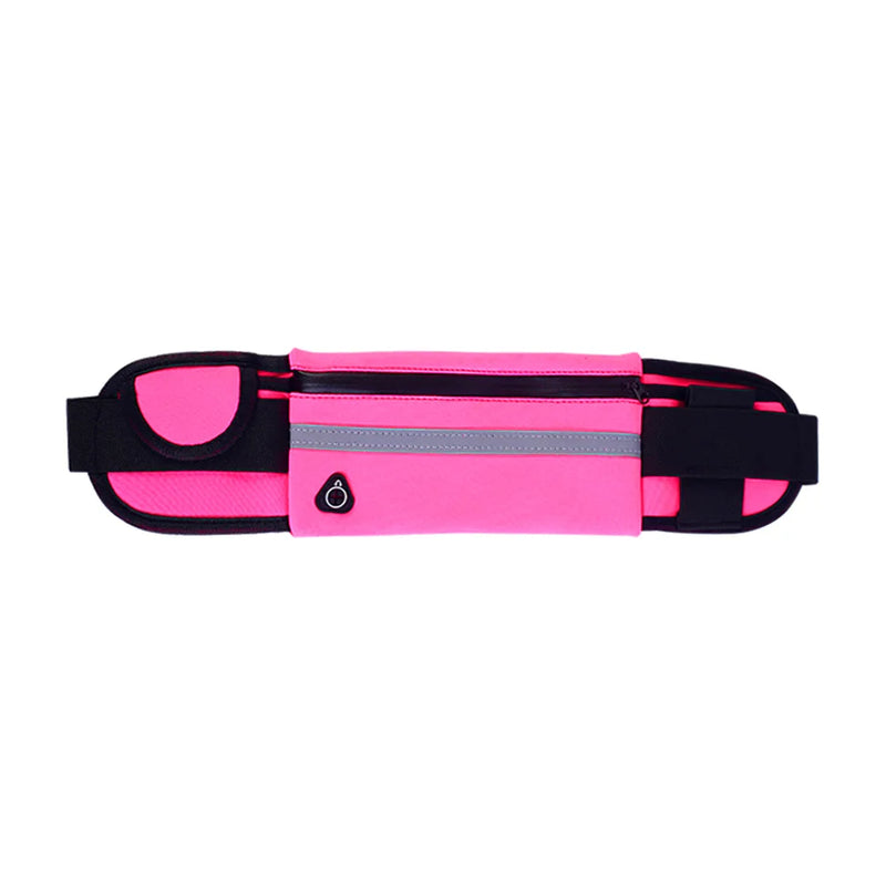 Sports Waist Bag Reflective Water Bottle Holder Gym Belt Pouch
