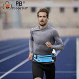 Sports Waist Bag Reflective Water Bottle Holder Gym Belt Pouch