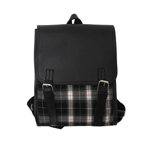 Teenager Laptop Backpack Lattice School Bag High Student Boy Girl Schoolbag