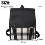 Teenager Laptop Backpack Lattice School Bag High Student Boy Girl Schoolbag