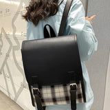 Teenager Laptop Backpack Lattice School Bag High Student Boy Girl Schoolbag