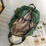 Multifunctional Teenager Laptop Backpack Women Canvas School Bag