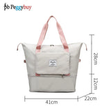 Foldable Shoulder Bag Gym Tote Handbag Women Clothing Carrier
