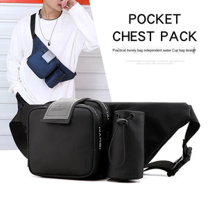 Waterproof Running Backpack Men Breast Bag for Belt Hip Bag