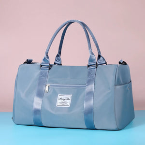 Weeks Travel Duffel Bag Waterproof Large Weekend Bag with Shoe Compartment