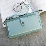 Women Long Wallet PU Leather Multi-card Clutch Zipper Purse
