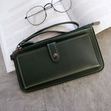 Women Long Wallet PU Leather Multi-card Clutch Zipper Purse