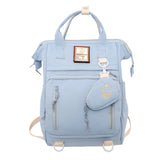 Women's Nylon Backpack Girls Laptop Handbag School Bag