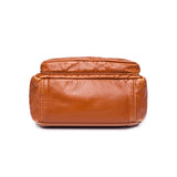 Vintage Women Shoulder Bag Leather Handbag Multilayer Pocket Crossbody Bag