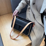 Winter Crossbody Bag PU Leather Lady Handbag with Multiple Pockets
