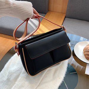 Winter Crossbody Bag PU Leather Lady Handbag with Multiple Pockets