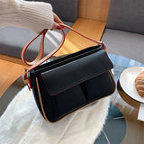 Winter Crossbody Bag PU Leather Lady Handbag with Multiple Pockets