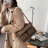 Winter Crossbody Bag PU Leather Lady Handbag with Multiple Pockets