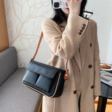 Winter Crossbody Bag PU Leather Lady Handbag with Multiple Pockets