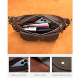 Leather Fanny Pack Hip Bum Waist Bag Multifunctional Shoulder Bag