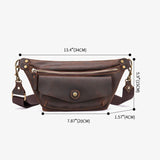 Leather Fanny Pack Hip Bum Waist Bag Multifunctional Shoulder Bag