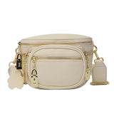 Zipper Pockets Waist Bag PU Leather Chest Bag Female Fanny Pack