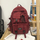 Waterproof Nylon Women Backpack with Multiple Pockets