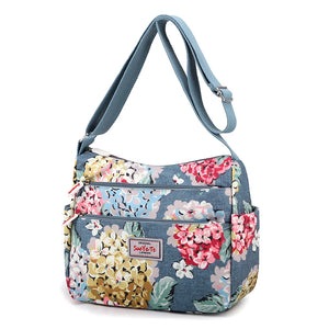 Nylon Messenger Bags Zipper Printed Ladies Crossbody Bag Vintage Bolsas
