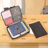 Multipocket Business Travel Bag Waterproof Document Storage Handbag