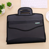 Canvas Document Bag Waterproof Multi-Layer File Organizer