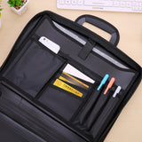 Canvas Document Bag Waterproof Multi-Layer File Organizer