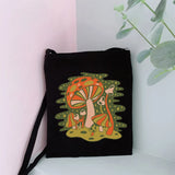Mushroom Canvas Handbag Messenger Bag Girls Shoulder Bag